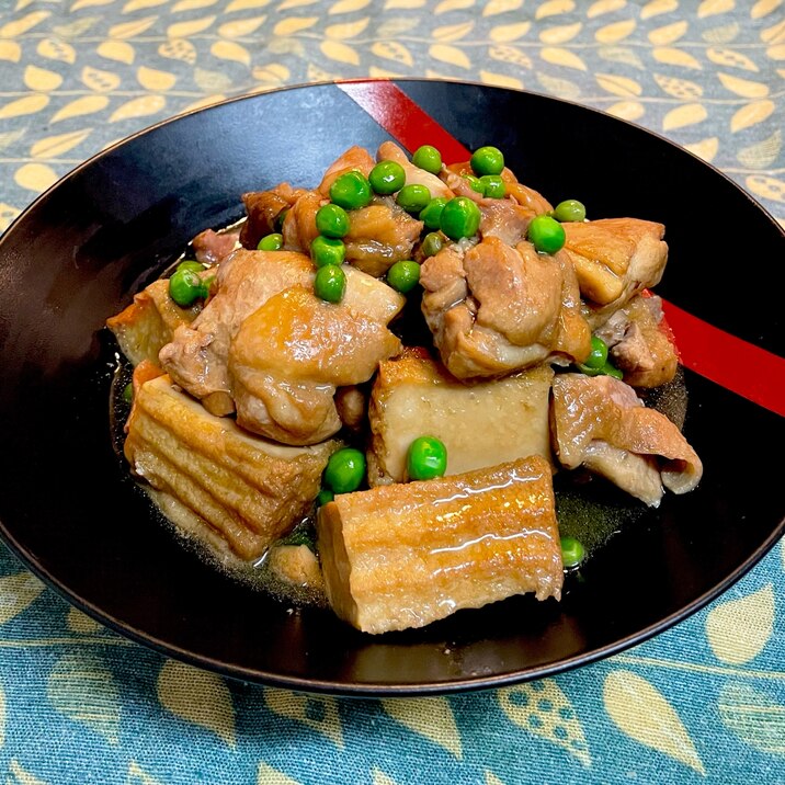 【簡単でヘルシー】厚揚げと鶏もも肉の煮物